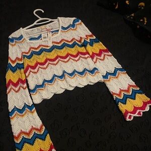Colorful Chevron Knit Sweater